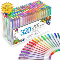 320 Pack Gel Pens Set 160 Colors Gel Pen with 160 Refills for Adult Coloring