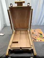 Solid Beech Wood Plein Air French Easel Foldable Spacious Adjustable
