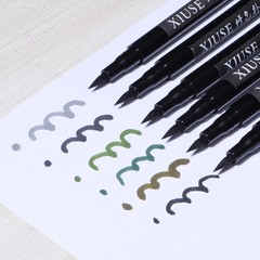 Fabric Markers Permanent Dye Paint Textile Marker Pens Fine Tip Olive