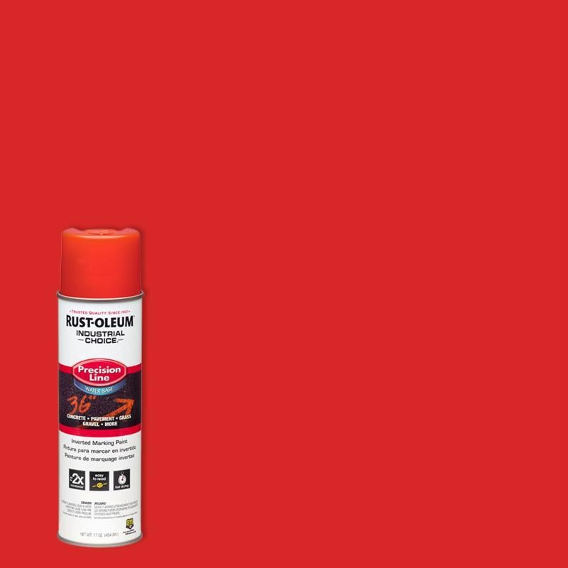 Rust-Oleum Industrial Choice Fluorescent Red Inverted Marking Paint 17oz (6pk)