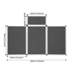 Free Standing Versatile Layout Folding Presentation Board Rotates 360° Degrees