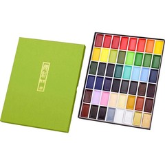 Gansai Tambi Japanese Watercolor Paint Set Opaque Natural Finish 48 Color .