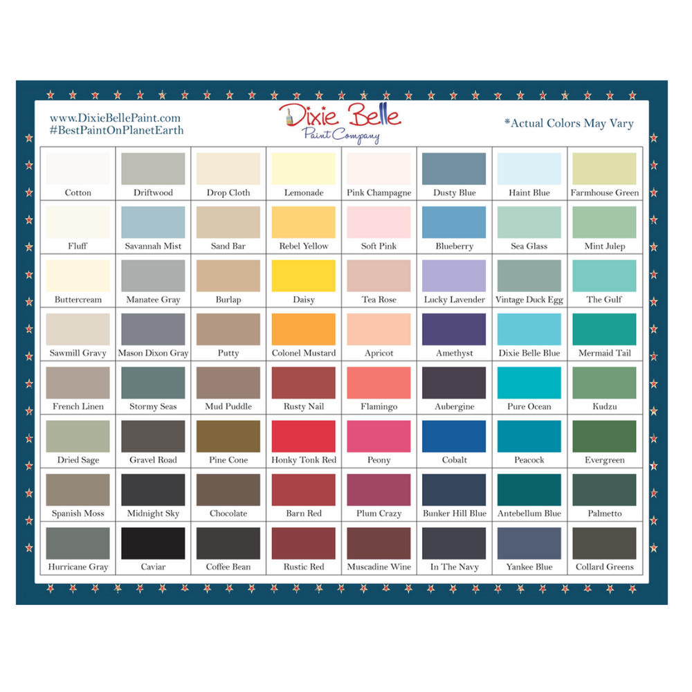 Dixie Belle Chalk Mineral Paint 8 oz,16 oz, 32 oz, 64 Color
