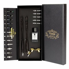 Calligraphy Set includes Dip Pen Set, Oblique Pen Holder, Nibs & Wooden Pens