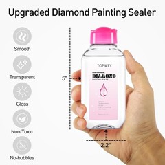 Waterproof Diamond Painting Adhesive with Applicator – 4.4 Fl Oz Clear Solution