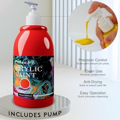 unuaST 14-Color Acrylic Paint Set, 10oz/300ml, Pump, Color Wheel