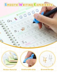 Magic Practice Copybook 4 Books with Pens Reusable Writing for Preschool