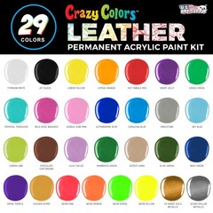 Premium Acrylic Shoe & Leather Paint Kit 29-Color with 4 Brushes (1 oz Bottle…