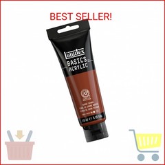 Liquitex BASICS Acrylic Paint, 118ml (4-oz) Tube, Burnt Sienna