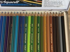 36 Staedtler Karat Aquarell Watercolour Pencils Germany Tin Case Prang 48
