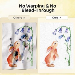 300 Pcs Watercolor Paper Sheets 6×9 Inch Cold Press 110 lb 230 GSM Art Pad for A