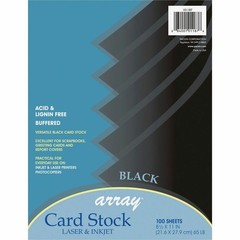 Pacon PAC101187 Card Stock 8.5″ x 11″ 65 lb Black 100 Sheets