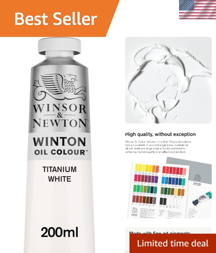 Winton 200ml Oil Paint Tube – Titanium White, Excellent Lightfastness Rating