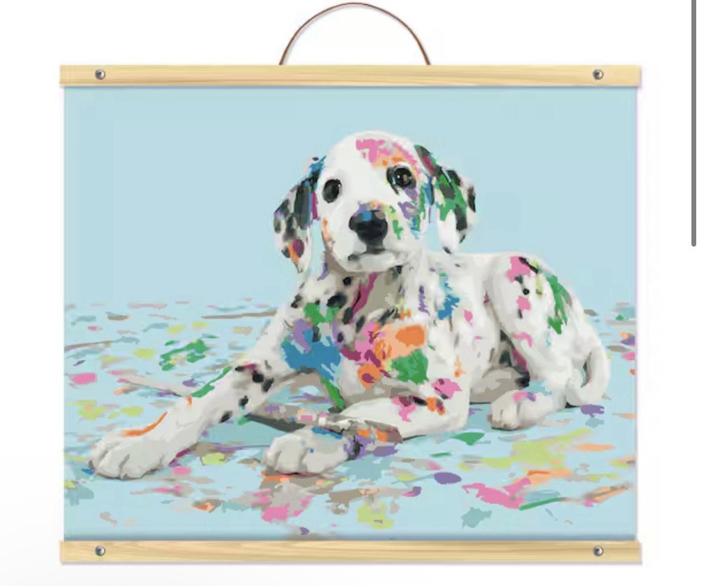 Paint by Number Kit: 20×16 Horizontal Canvas Painting Dog