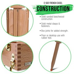 U.S. Art Supply Wooden French Style Field and Studio Sketchbox Tripod Box Easel