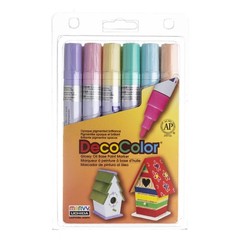 Marvy DecoColor Glossy Oil Base Paint Markers For Arts Crafts Fine Tool