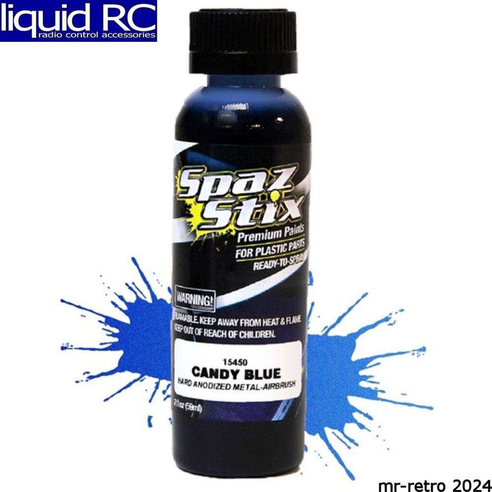 Spaz Stix 15450 Candy Blue Airbrush Ready Paint 2oz Bottle