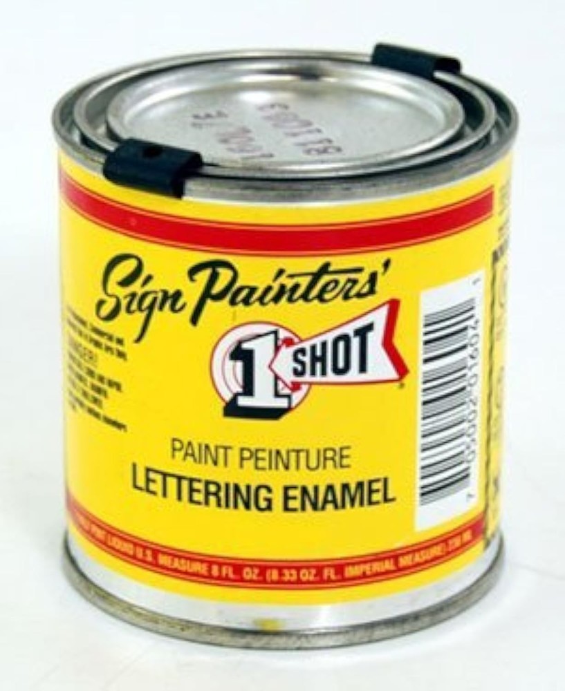 Lettering White Pinstriping Lettering Enamel Paint, 1/2 Pint