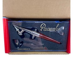 Paasche Airbrush H Series Single Action Siphon Feed Kit Brown Wood Handle USA