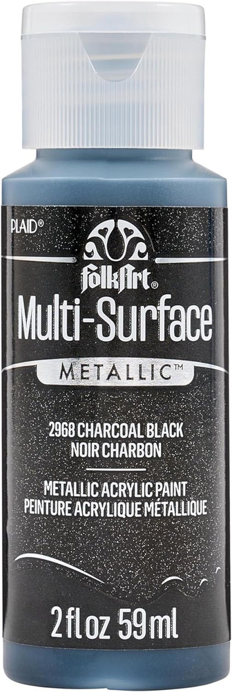 Multisurface Metallic Paint, 2 Oz, Charcoal Black