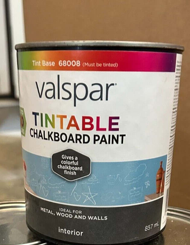 New Valspar Tintable Chalkboard Paint Flat Tint Base #68008 29 Oz Quart