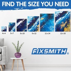 FIXSMITH Stretched White Blank Canvas – 11×14 Inch, 8 Pack, Primed,100% Cotto…