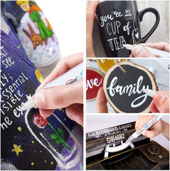 Metallic Silver Paint Markers Pens – Single color 6 Pack Permanent Oil Based Pai