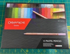 Caran D’Ache pastel pencils set of 40 / box open/tested for quality