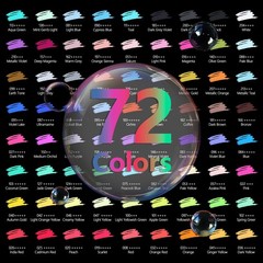 75 Pack Premium Black Edition Colored Pencils for Adults Coloring – 72 Colori…