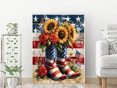 Diamond Art Kits for Adults, 5D DIY Western Diamond Painting Kits for Adults Beg