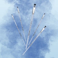 XDT#262 Bright Artist Paint Brush 10 Piece Set Nylon Hair Extra Long