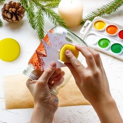 50 Pack Round Painting Sponge 2.9 inch, Yellow Watercolor Synthetic Sponge, A…