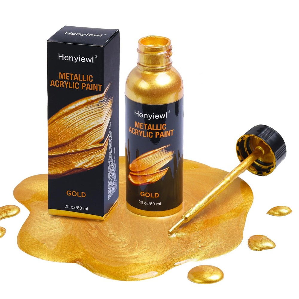 Liquid Gold Leaf Paint, 2oz/60ml Metallic 2 Fl Oz (Pack of 1), GOLD