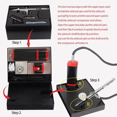Cordless Airbrush with 2 Battery, 32PSI Portable Airbrush Kit with Compressor