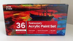 Fantastory Acrylic Paint Set 36 Colors Multicolor Artist Quality Non-Toxic NEW