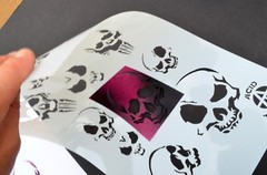 Mylar Camo Skull Gun Spray Painting Stencils RC Model Airbrush 3 Pack Skulls Set
