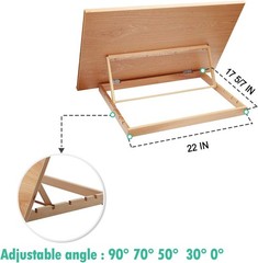 Extra Large 5-Position Wood Drafting Table Easel Drawing and Sketching Board,…