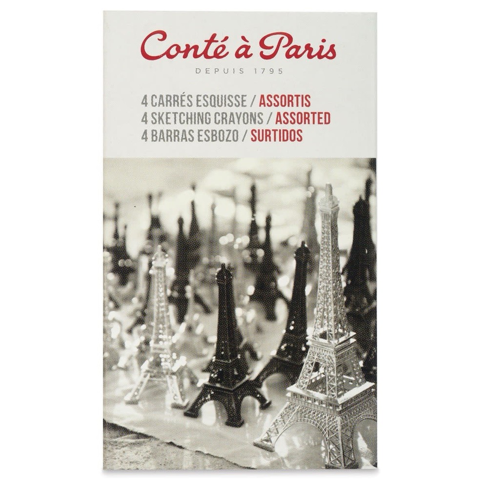 Conté à Paris Sketching Pastel Carrés – Sketching Colors, Matchbox Set, Set of 4