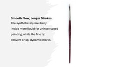 Reservoir Liner Brush Size 8, Series 1400S, Synthetic Kolinsky Sable, Profess…