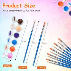10 Pack Mini Acrylic Paint Set,12 Colors Acrylic Paints Strips for Kids&Adults C