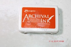 Ranger ARCHIVAL Acid Free Permanent Waterproof Ink Pad Monarch Orange