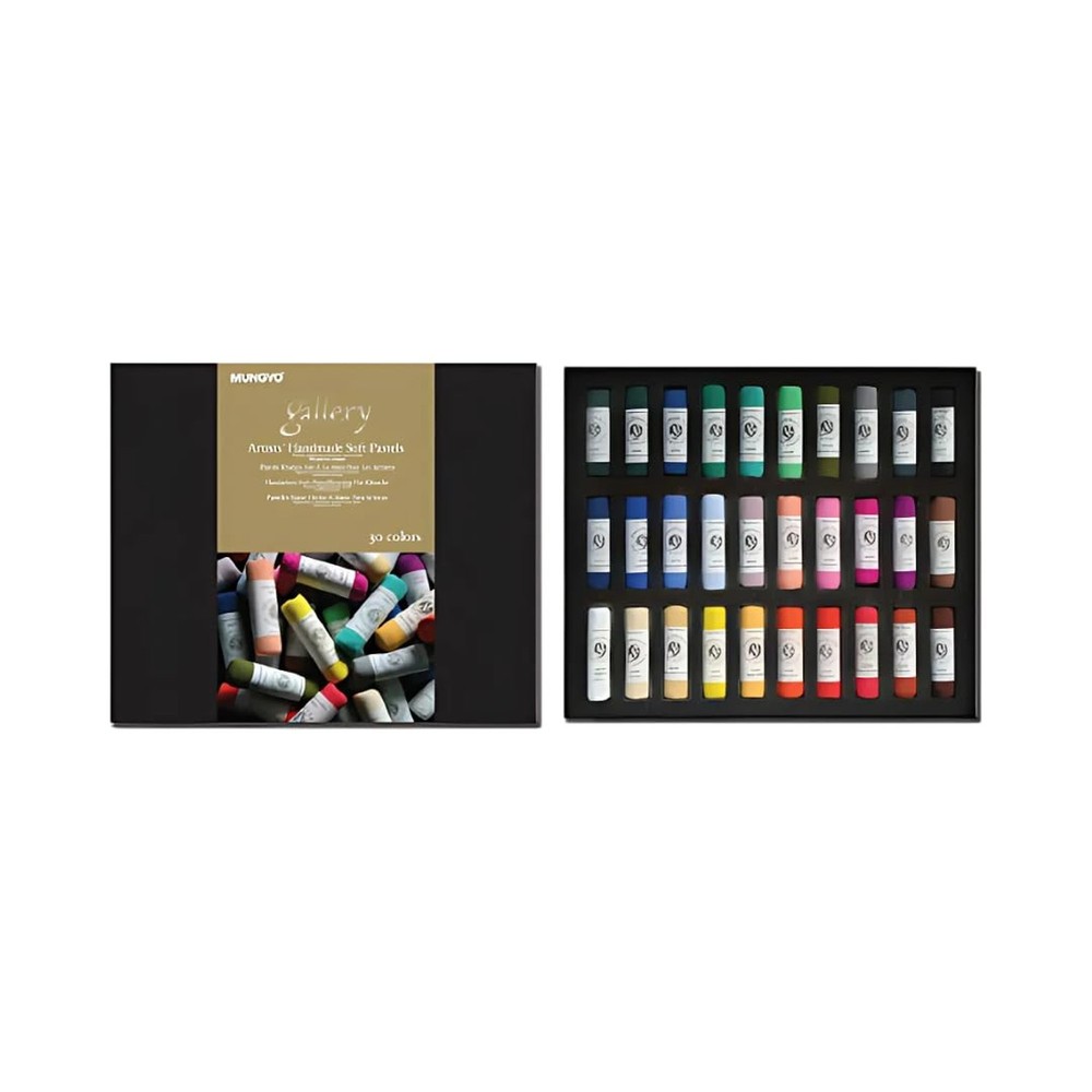 MUNGYO Gallery Handmade Soft Pastels Set of 30 – Professional Quality, Rich P…