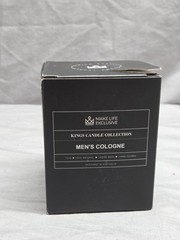 Scented Candles for Men | Men’s Cologne, Amber Sandalwood Scent | Dark
