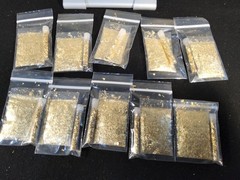 20 Grams Gold Leaf Flake – Bright Beautiful Flake Free Shipping 10 bags 10 vials
