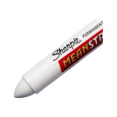 Sharpie Smearproof Permanent Marker (85018) 1 Count (Pack of 1), White