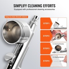 Dual-Fan Airbrush Kit: 3.5L Tank, 0.3mm Spray, 47dB Quiet