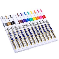 15Pcs Waterproof Permanent Paint Marker Pen For Car Tyre Tire Tread Rubber Metal