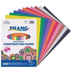 Prang (Formerly ) Construction Paper, 10 Assorted Colors, 9″ x 12″, 500 Sheets