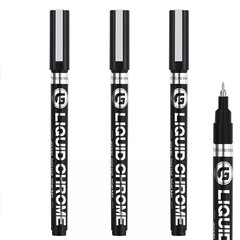 3PACK Liquid Chrome Marker Pump Model Silver Mirror DIY Highlight Multifunction