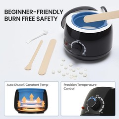 SUERBEATY Mini Waxing Kit for Men Women, 250ml Beginner Friendly Wax Kit For …